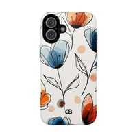 Aquarell-Tintenblüten mit Tulpen · Tough+ Case  · MagSafe