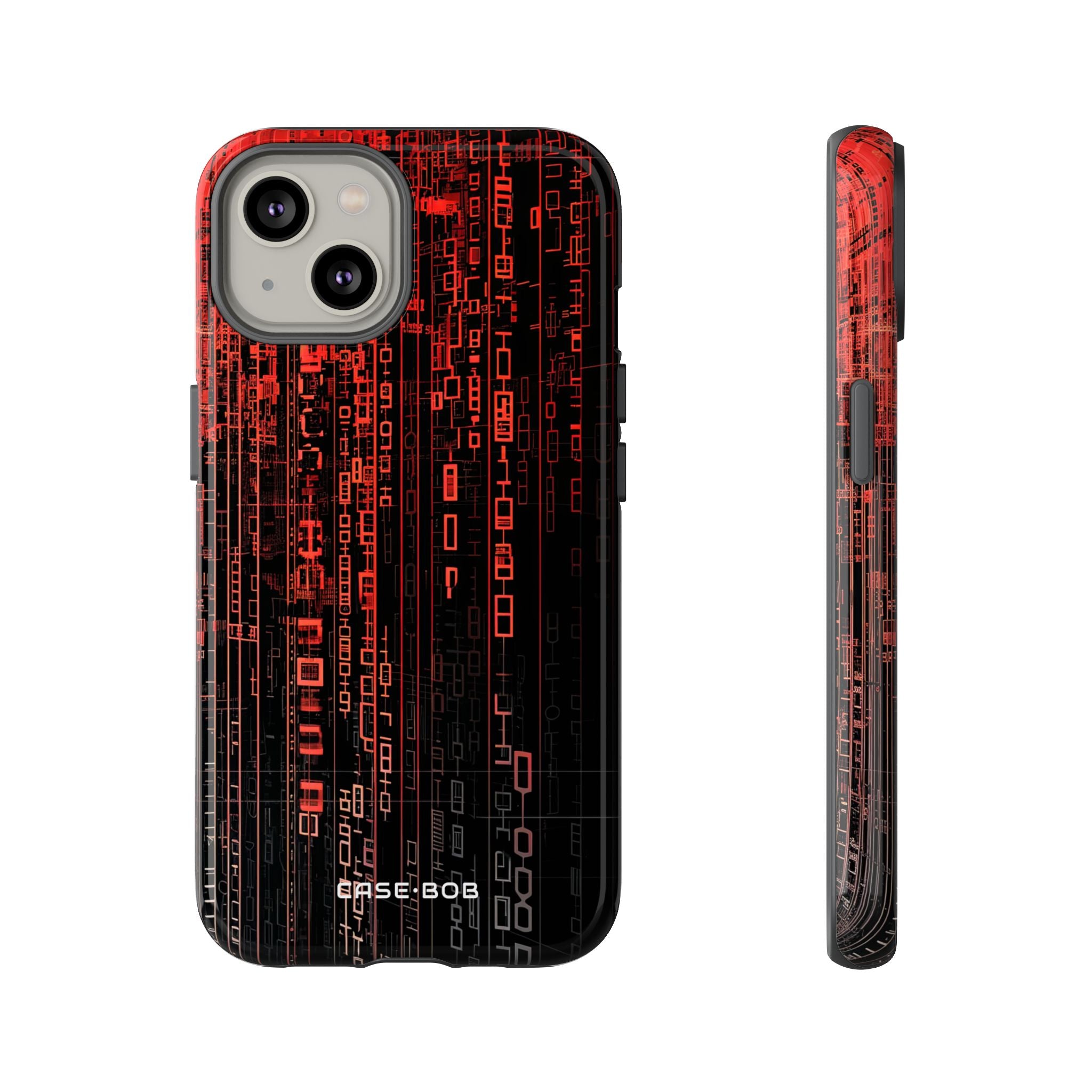 Crimson Glyphs iPhone 14 Case - Tough
