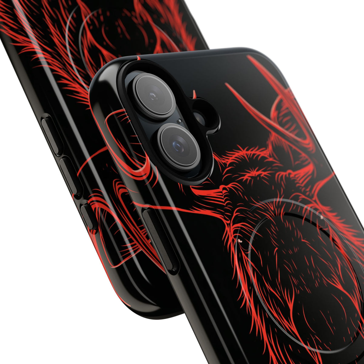 Crimson Horizon Moose · Tough 2.0 Magnetic Phone Case for iPhone · Black