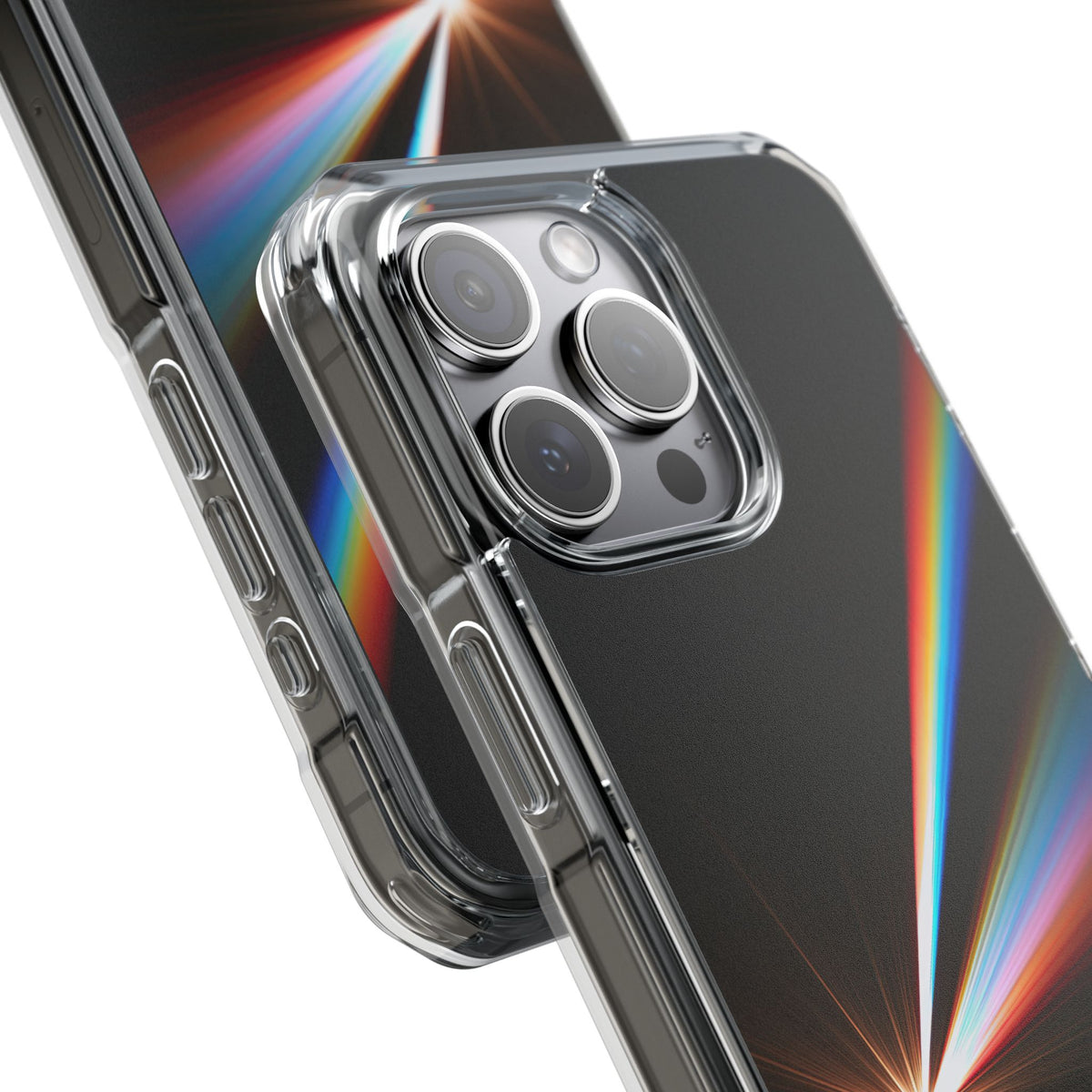 Spectral Refraction · Clear Impact Magnetic Phone Case for iPhone · Black