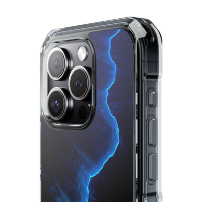 Electric Azure Drift · Clear Impact Magnetic Phone Case for iPhone · Blue