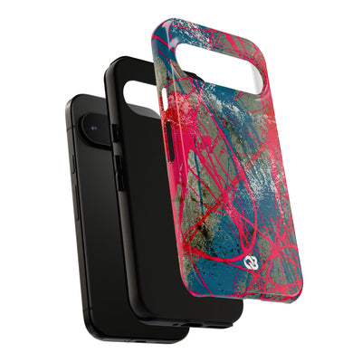 Neon Static Drip · Tough Phone Case for Pixel ·  Pink