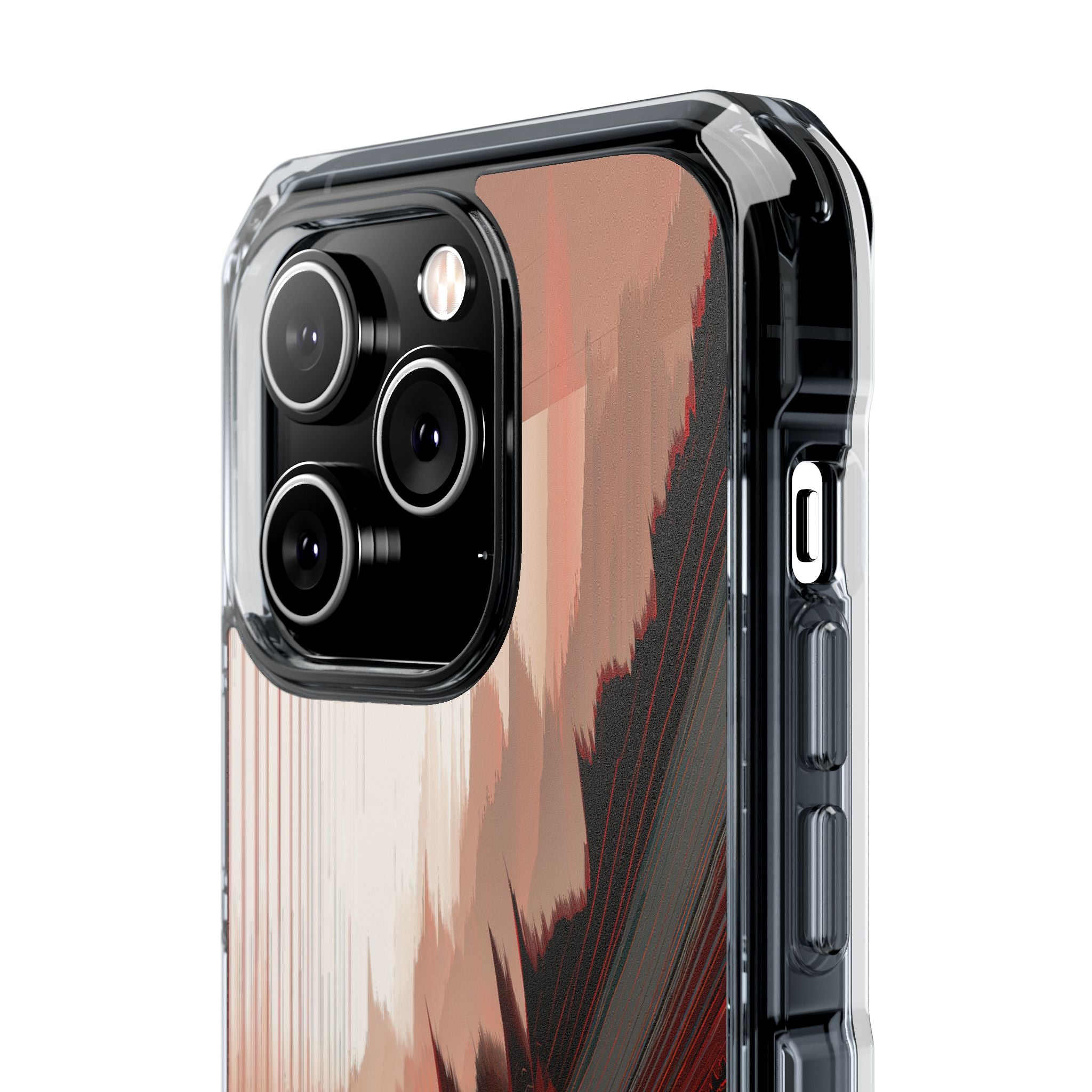 Red Impact MagSafe Phone Case for iPhone - Crimson Pulse Horizon