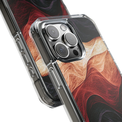 Ember Wave Dispersion · Clear Impact Magnetic Phone Case for iPhone · Red
