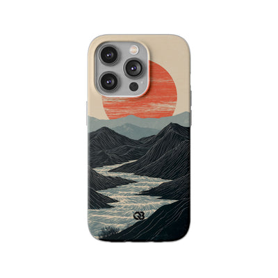 Beige Lite Phone Case for iPhone - Crimson Ridge Flow