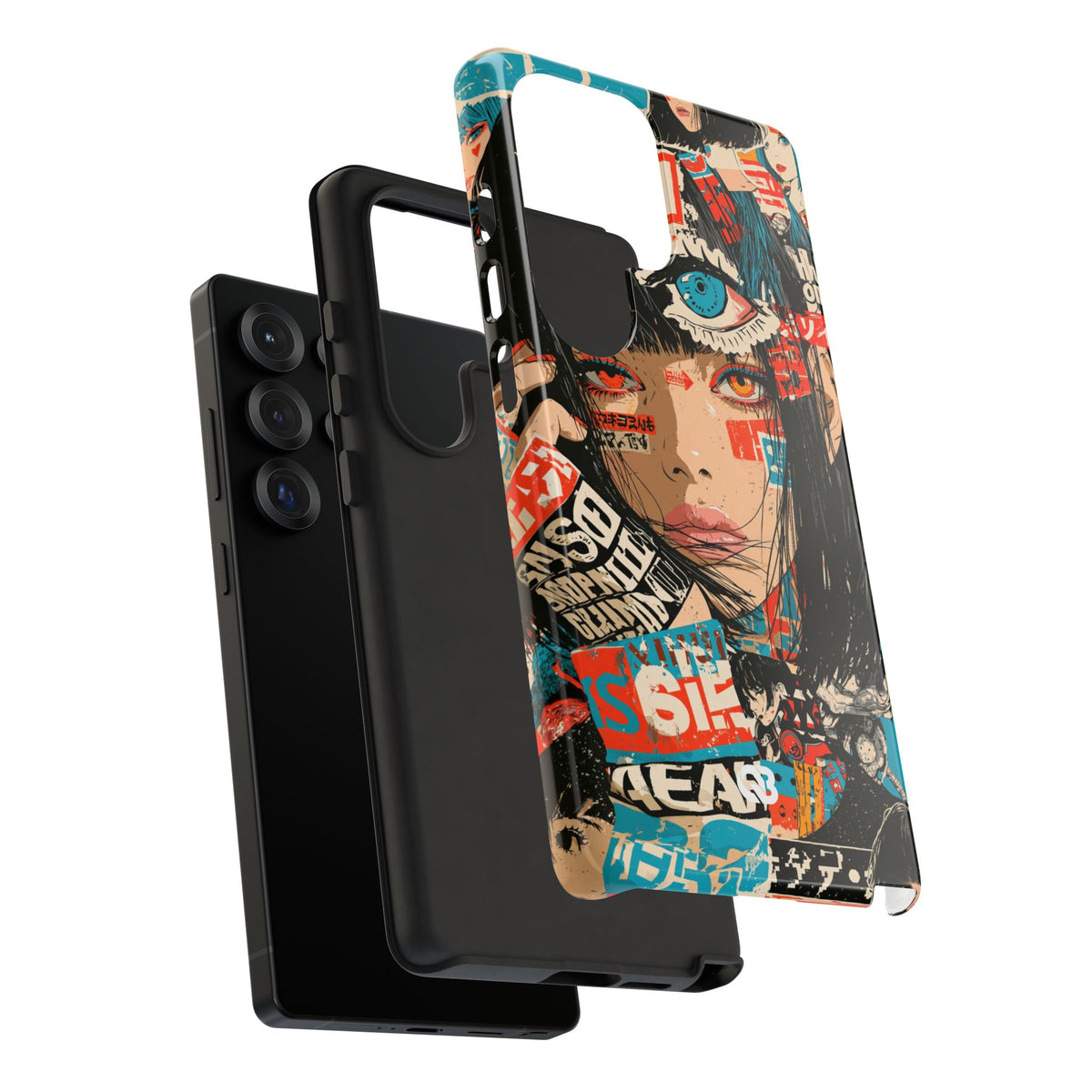 Shibuya Street Collage · Tough Phone Case for Samsung · Red