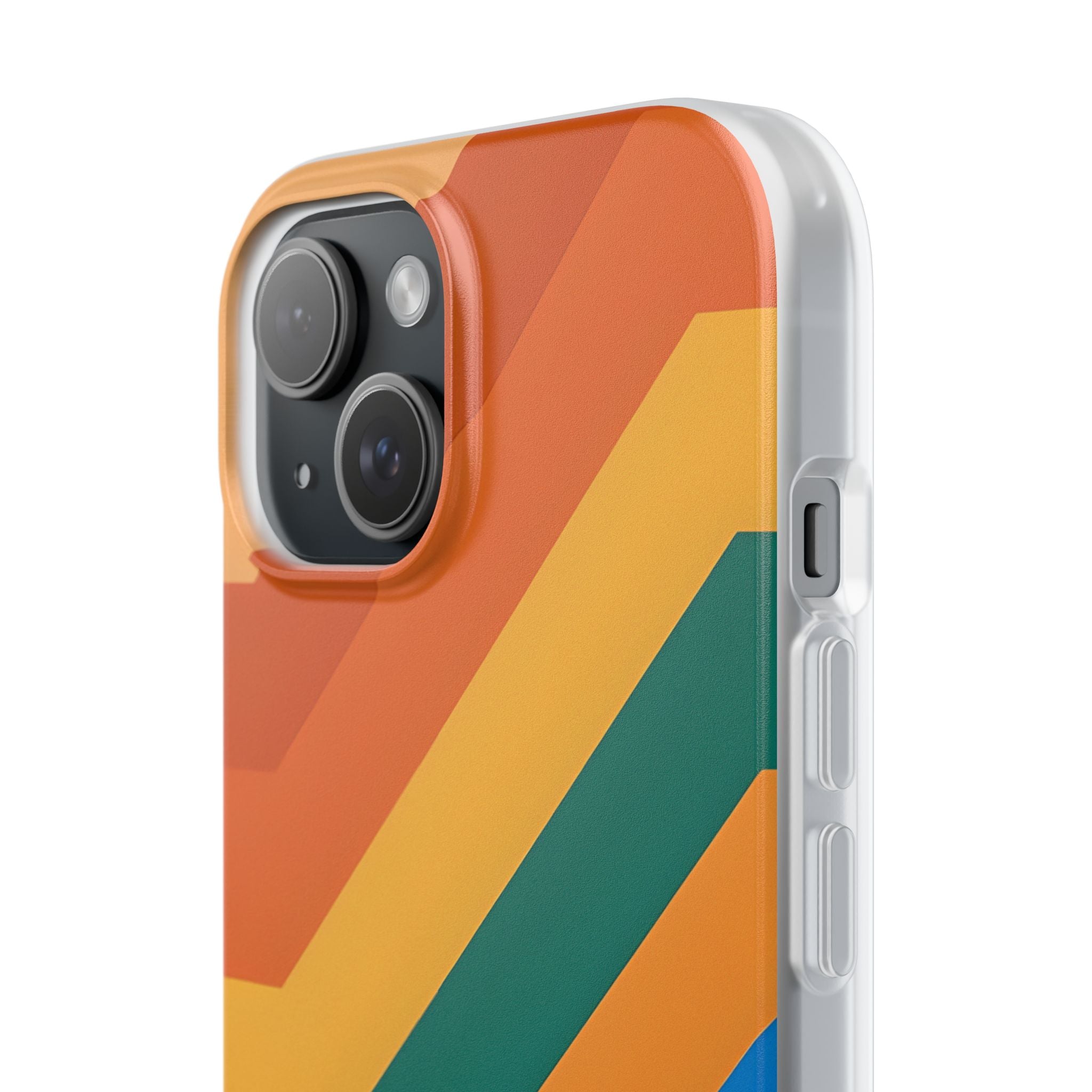 Retro Ridge Lines · Soft Phone Case for iPhone