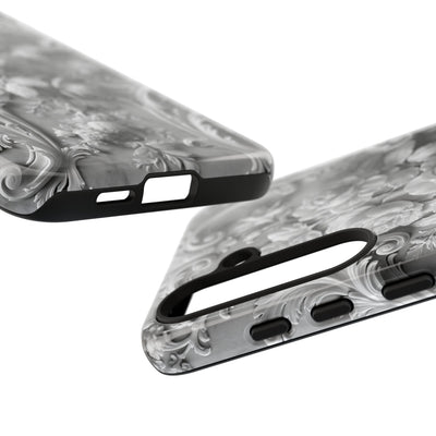 Rococo Marble Rose · Tough Phone Case for Samsung · White