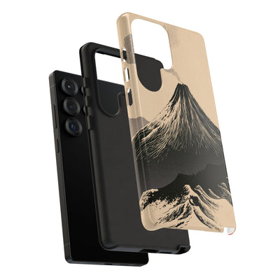 Beige Tough Phone Case for Samsung - Obsidian Ink Summit