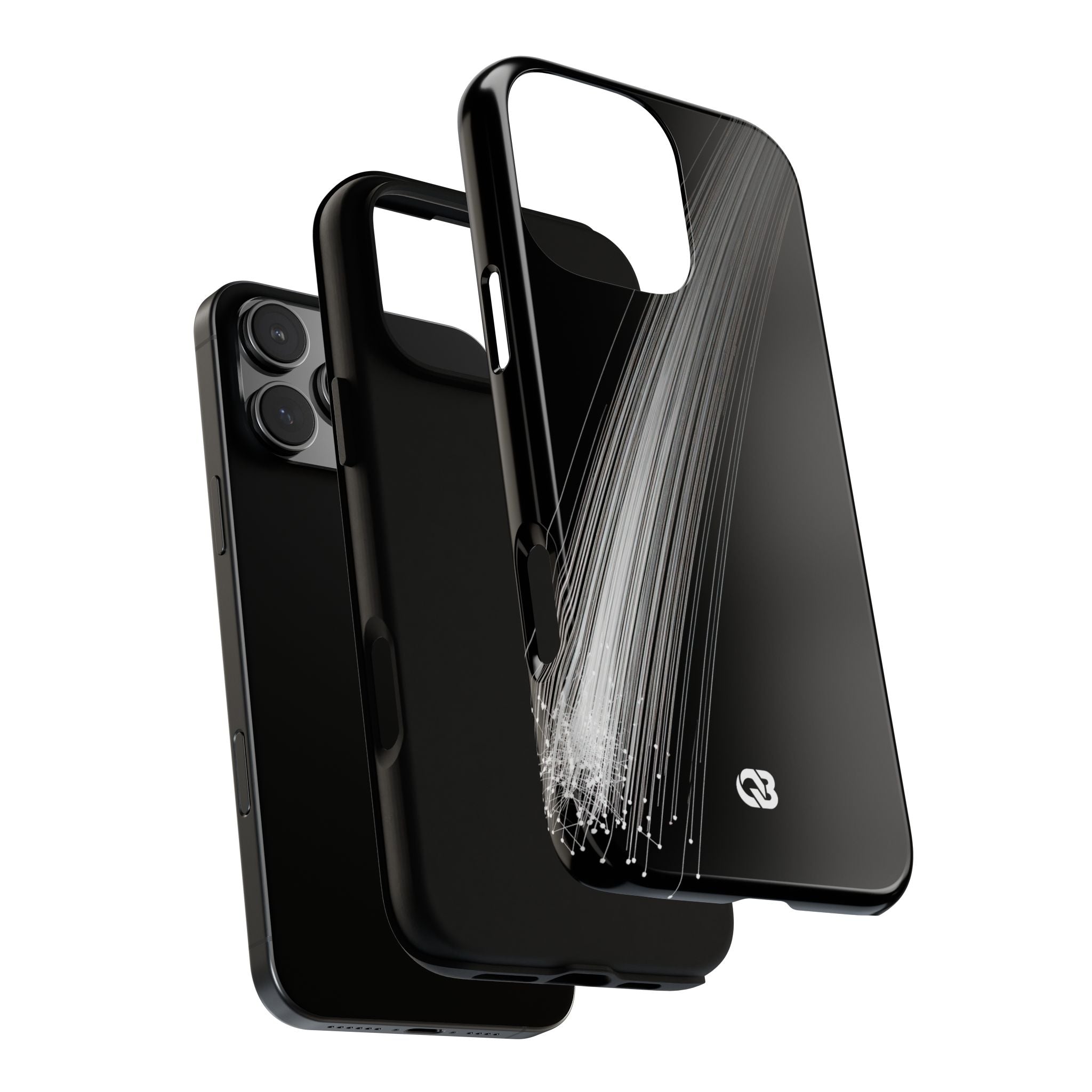 Black Tough Phone Case for iPhone - Linear Velocity Beam