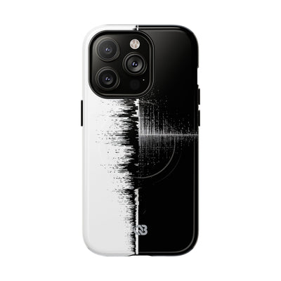 Black Tough 2.0 Magsafe Phone Case for iPhone - Static Signal Split