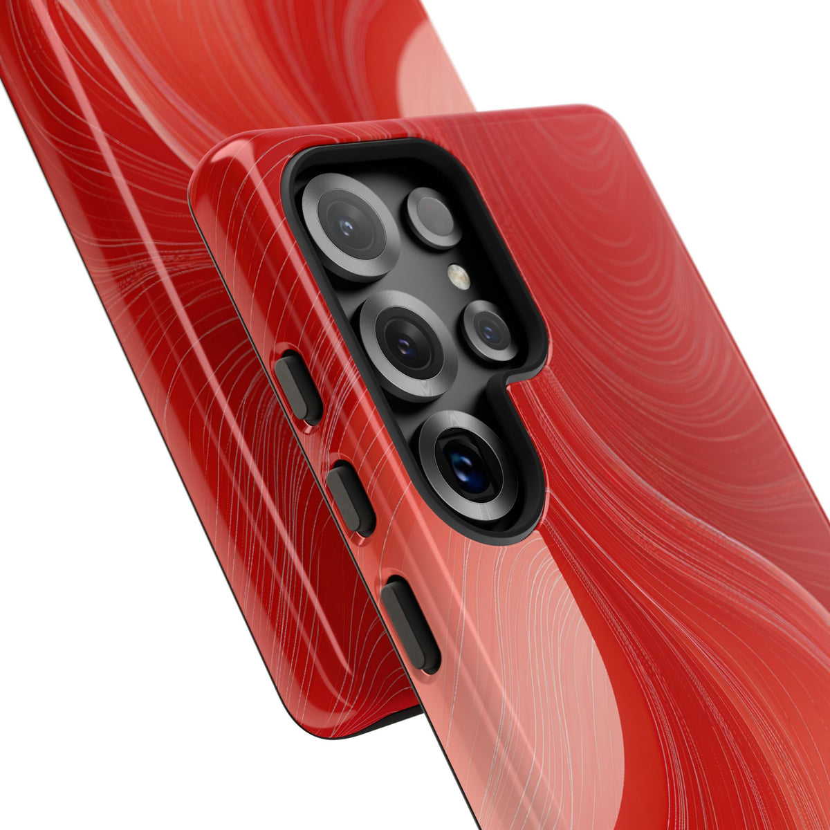 Crimson Contour · Tough Phone Case for Samsung · Red