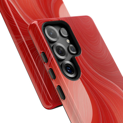 Crimson Contour · Tough Phone Case for Samsung · Red