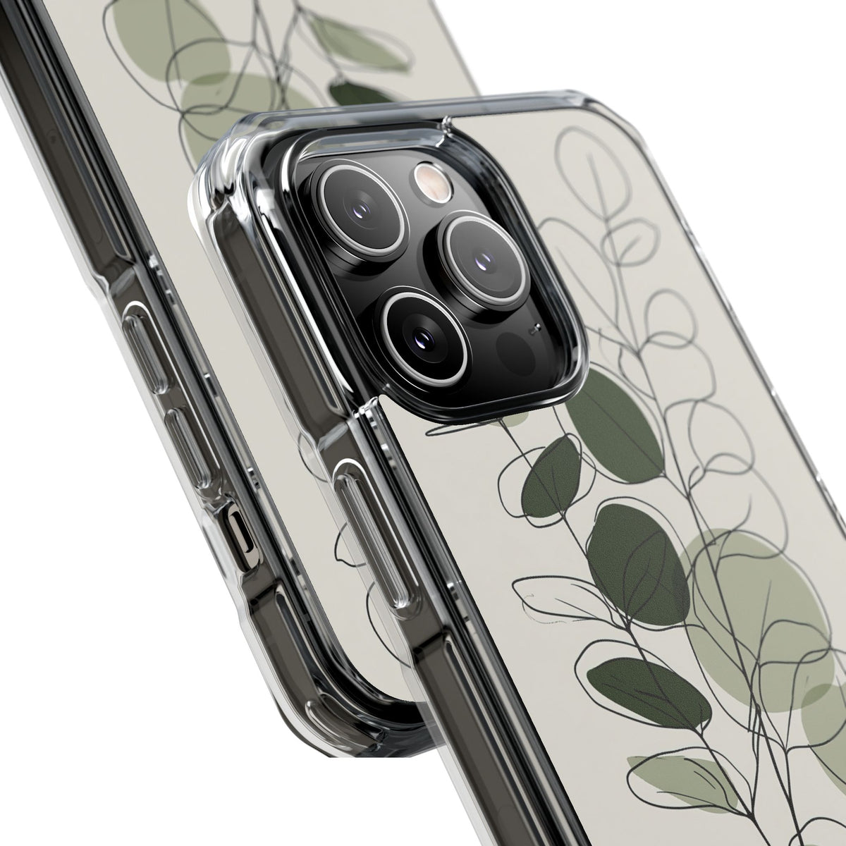 Eucalyptus Foliage Study · Clear Impact Magnetic Phone Case for iPhone ·  Green