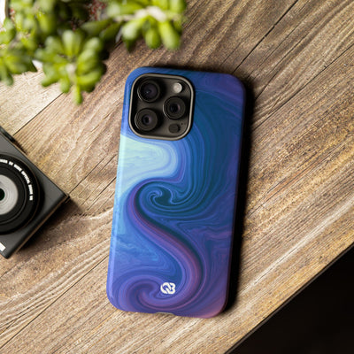 Azure Fluid Swirl · Tough Phone Case for iPhone · Blue