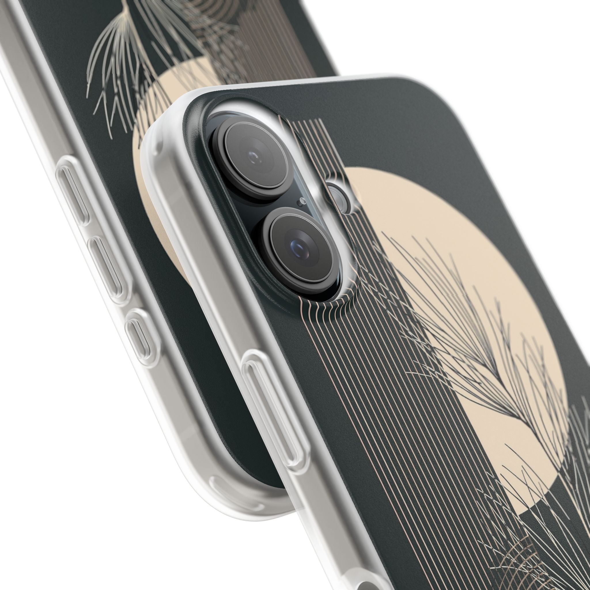 Black Lite Phone Case for iPhone - Obsidian Sand Willow