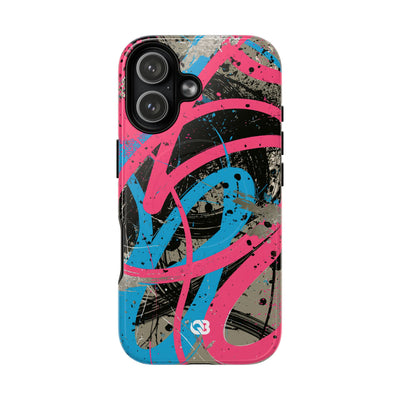 Cyber Splatter Flow · Tough 2.0 Magnetic Phone Case for iPhone · Pink