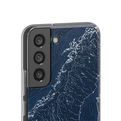 Nordic Contour Chart · Lite Phone Case for Samsung · Blue