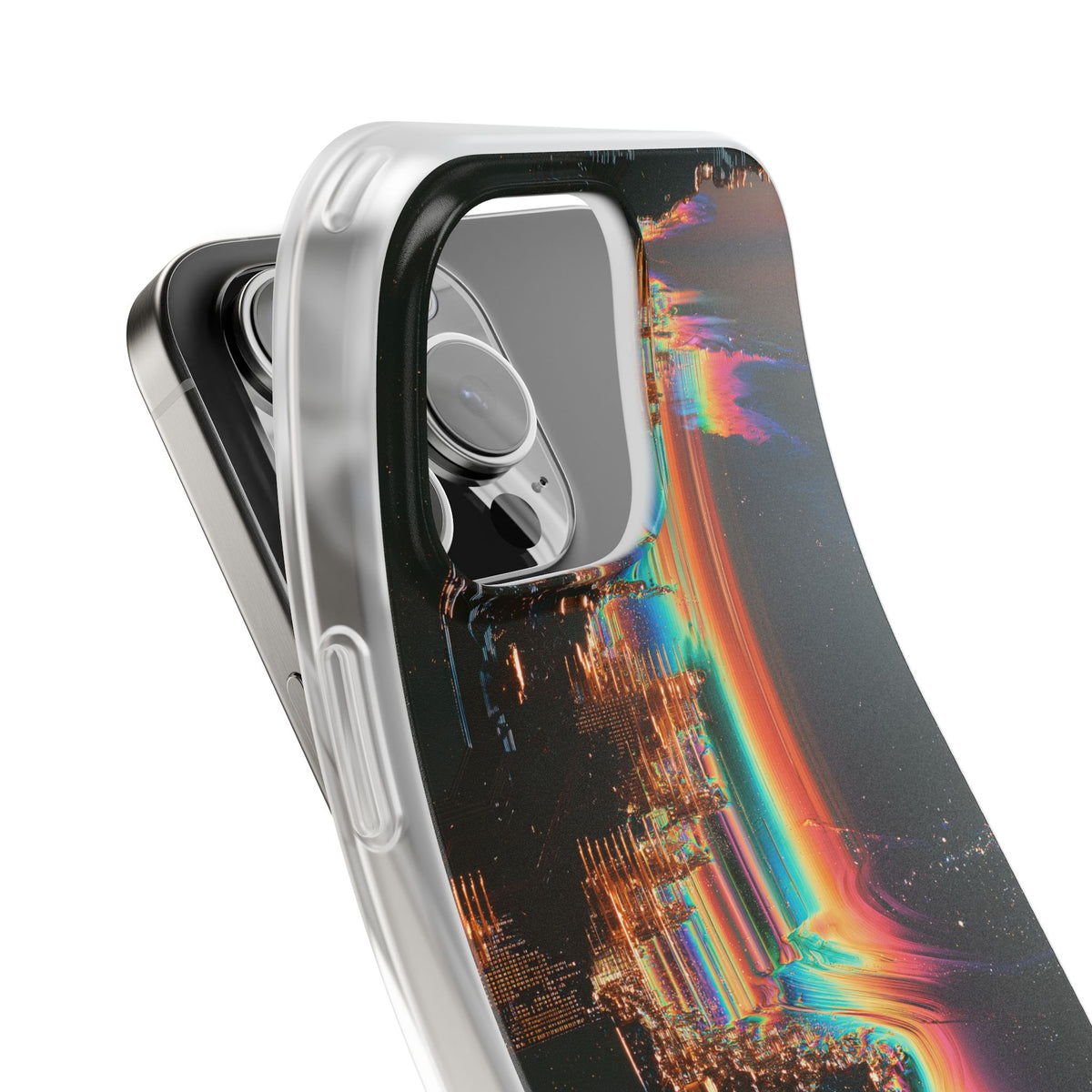 Prismatic Circuit · Lite Phone Case for iPhone ·  Black