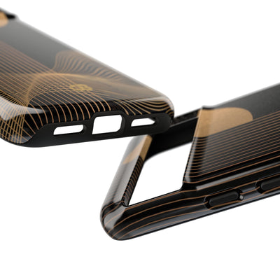 Gold Tough Phone Case for Google Pixel - Gilded Obsidian Dunes