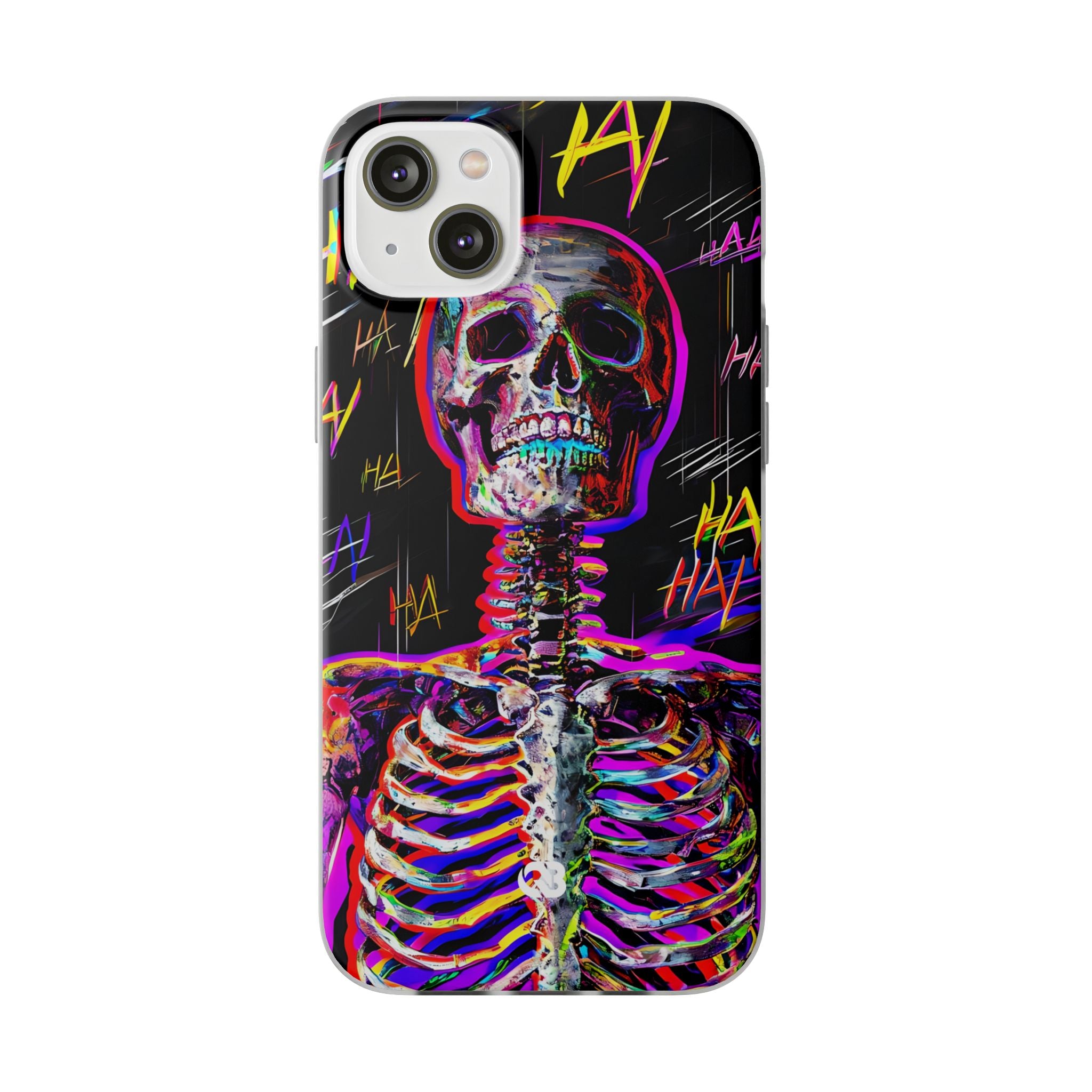 Neon Glitch Skeleton · Soft Handyhülle für iPhone