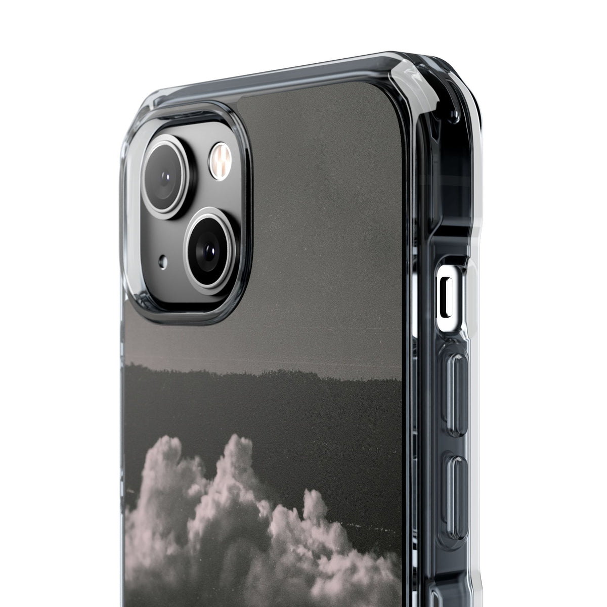 Crimson Horizon · Clear Impact Magnetic Phone Case for iPhone ·  Black