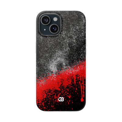 Crimson Noir Drip · Lite Phone Case for iPhone ·  Black