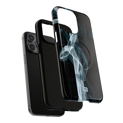 Black Tough 2.0 Magsafe Phone Case for iPhone - Arctic Vapor Grid