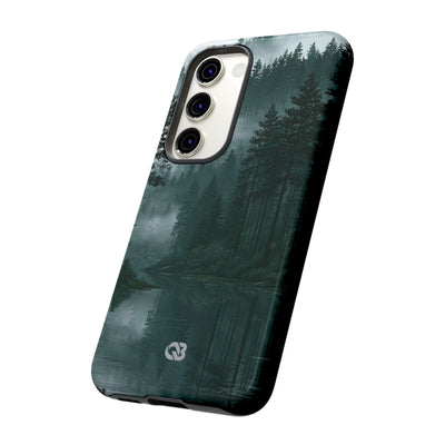 Green Tough Phone Case for Samsung - Misty Evergreen Mirror