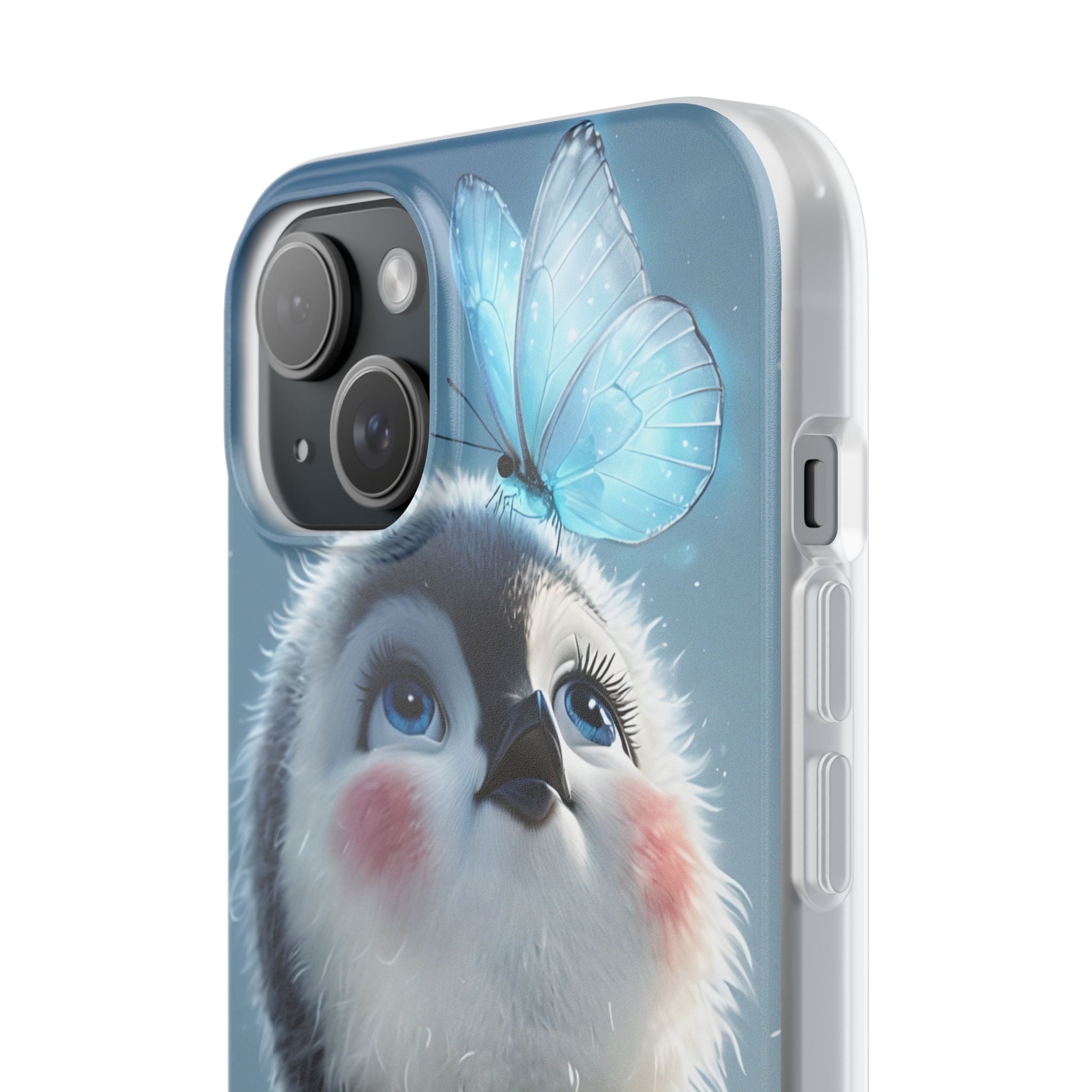 Frosty Penguin Glow · Soft Phone Case for iPhone