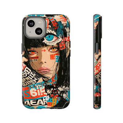Shibuya Street Collage · Tough Phone Case for iPhone · Red