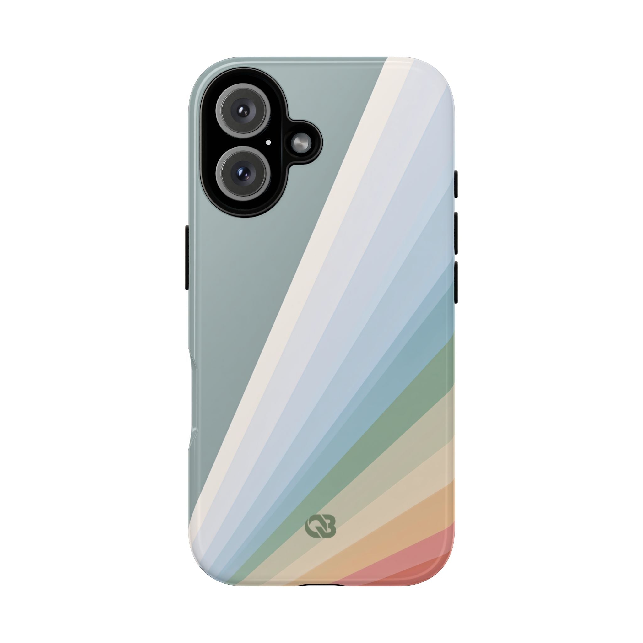 Green Tough Phone Case for iPhone - Sage Prism Beam