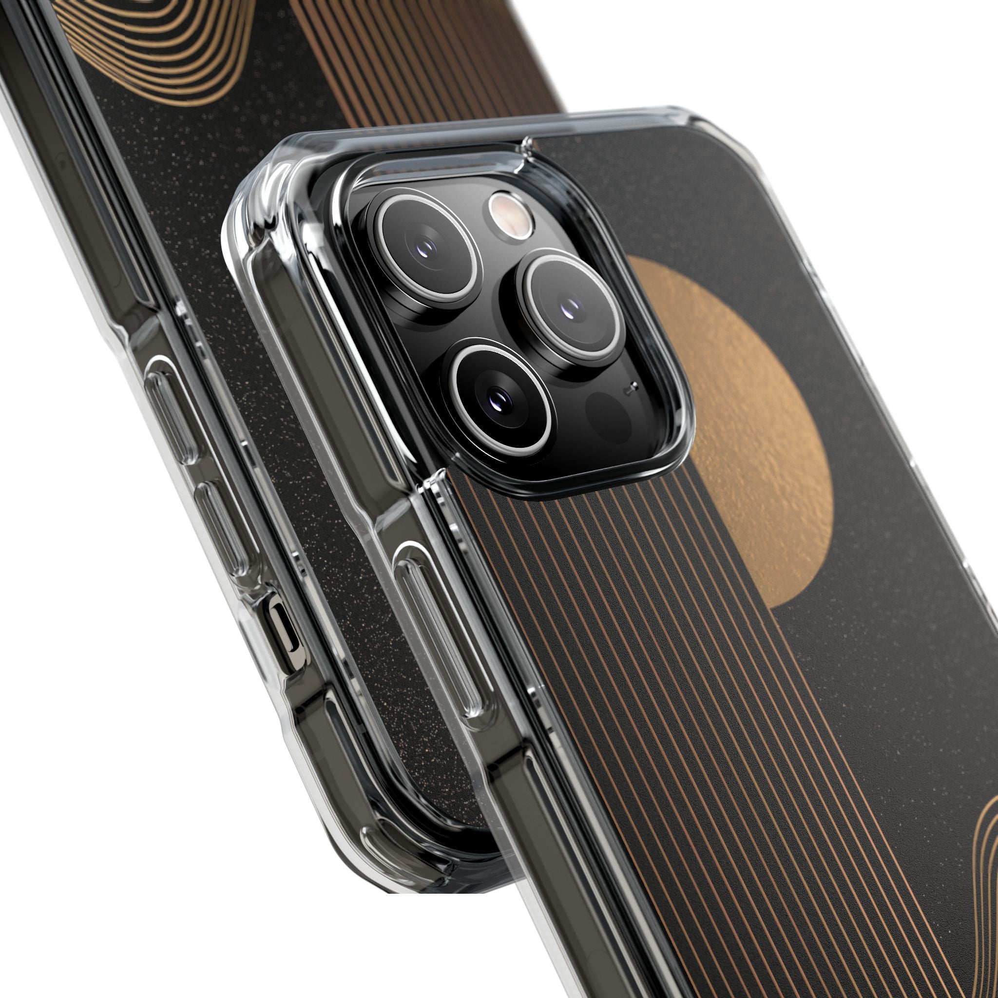Gold Impact MagSafe Phone Case for iPhone - Gilded Obsidian Dunes