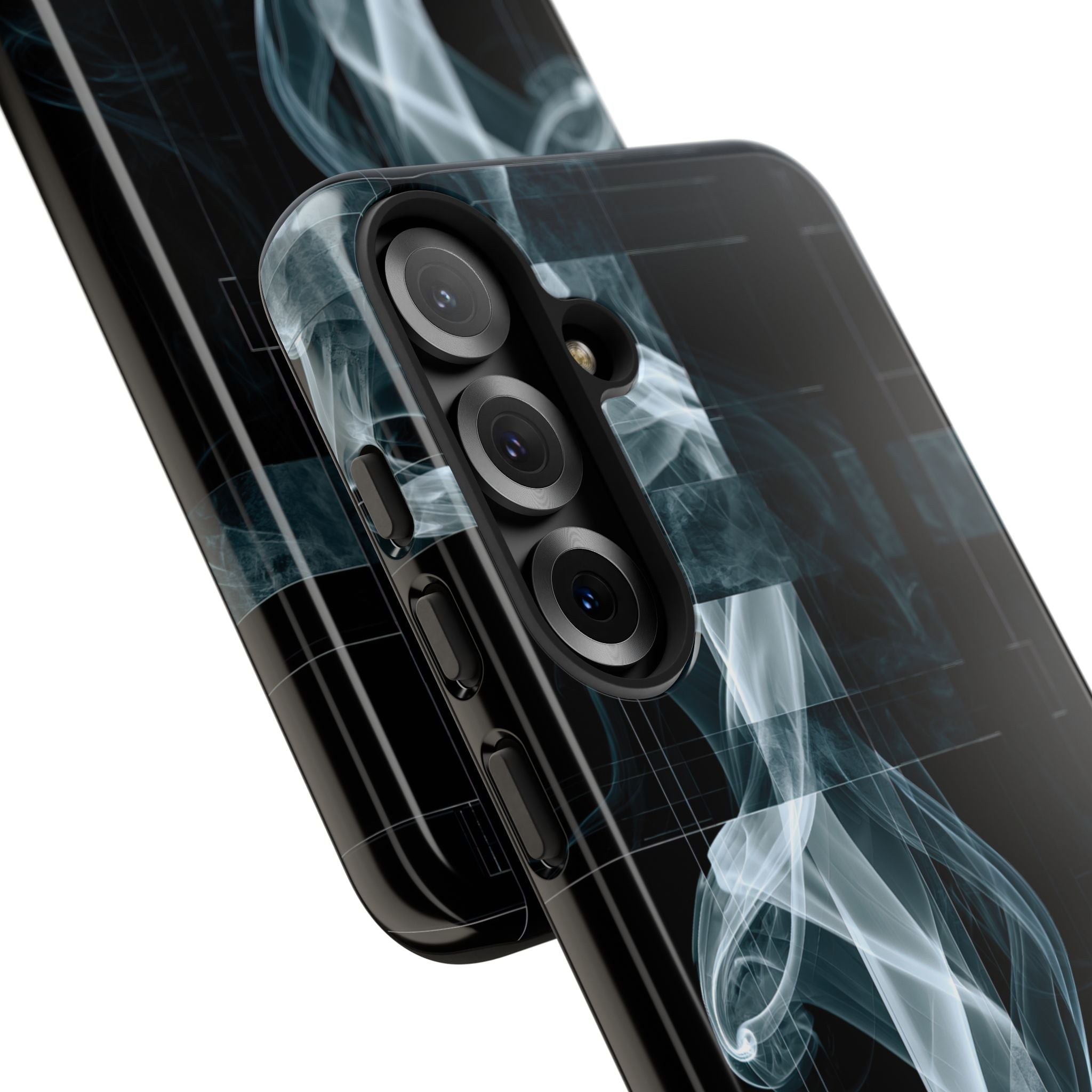 Black Tough Phone Case for Samsung - Arctic Vapor Grid