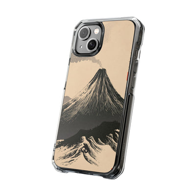 Beige Impact MagSafe Phone Case for iPhone - Obsidian Ink Summit