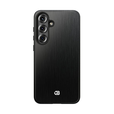 Black Tough Phone Case for Samsung - Brushed Obsidian Slate