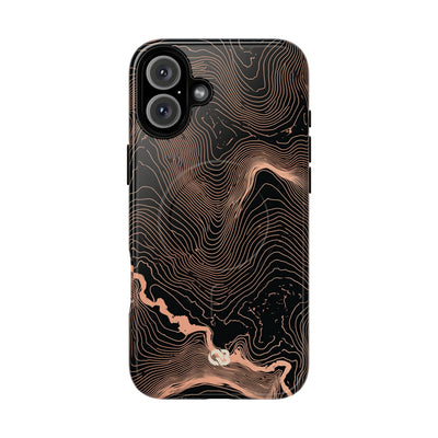 Mesa Elevation Contour · Tough 2.0 Magnetic Phone Case for iPhone · Black