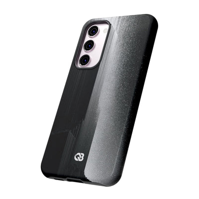 Black Tough Phone Case for Samsung - Brutalist Pixel Monolith