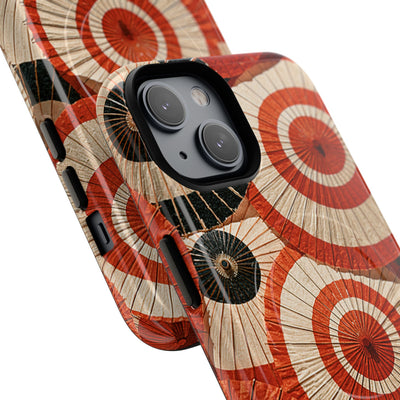 Vermilion Wagasa Motif · Tough 2.0 Magnetic Phone Case for iPhone · Red