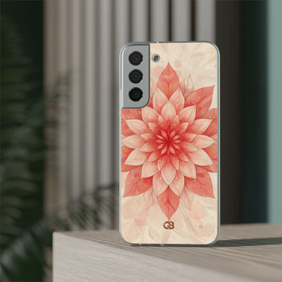 Coral Layered Bloom · Soft Phone Case for Samsung
