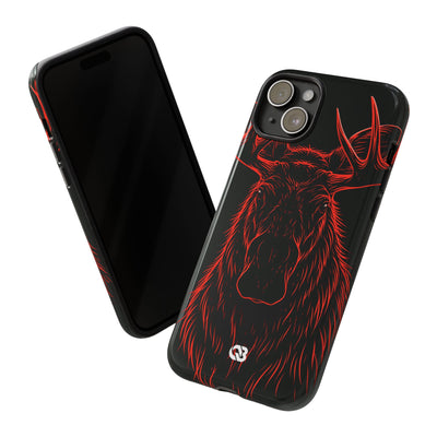 Crimson Horizon Moose · Tough Phone Case for iPhone · Black