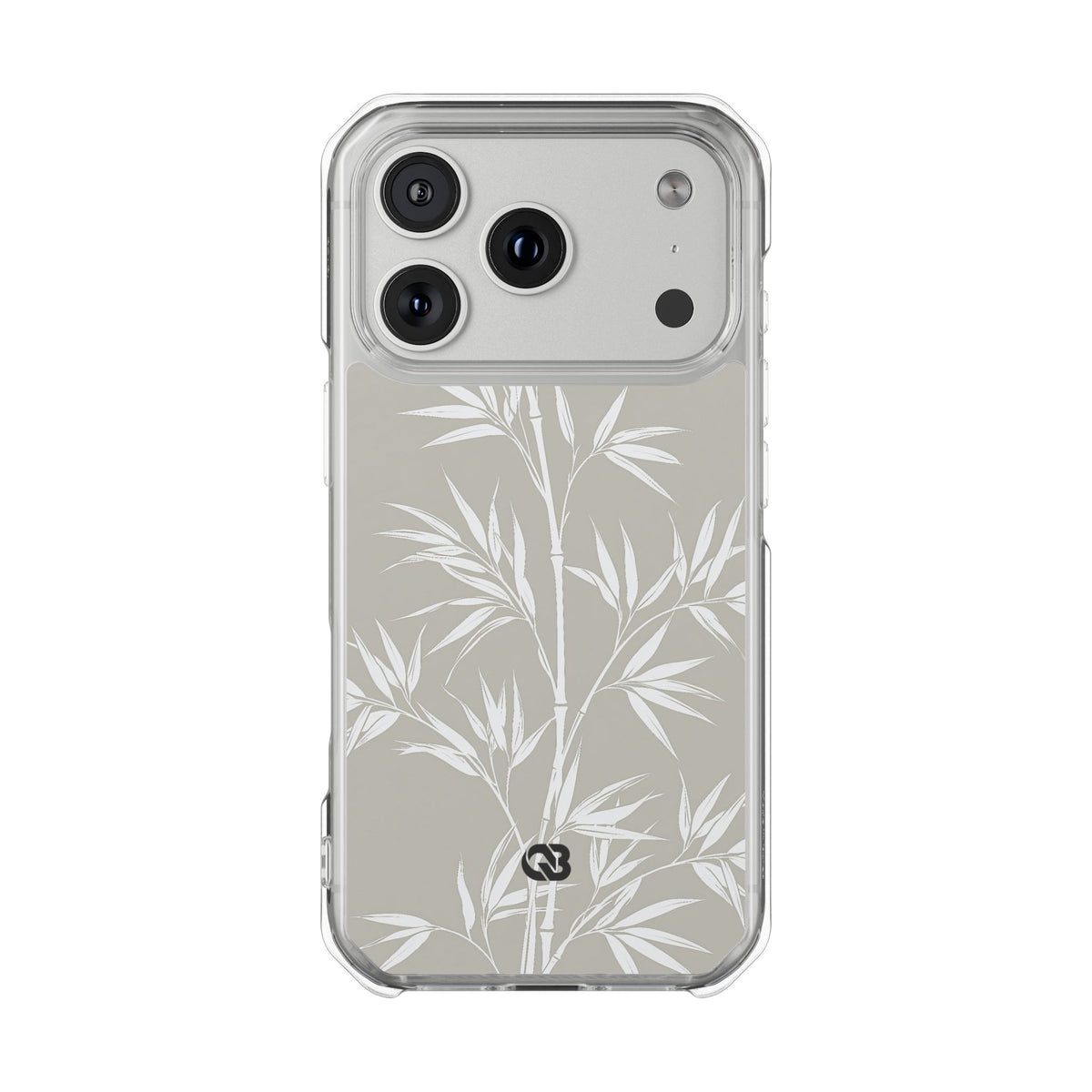 Serene Bamboo · Clear Impact Magnetic Phone Case for iPhone ·  Beige