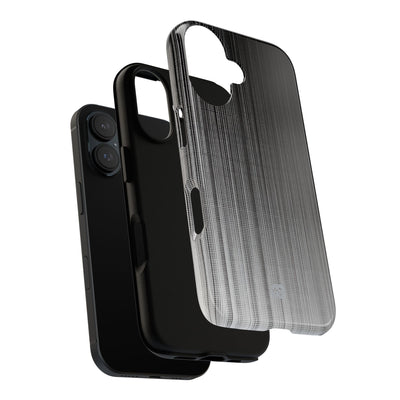 Grey Tough Phone Case for iPhone - Static Vertical Dither