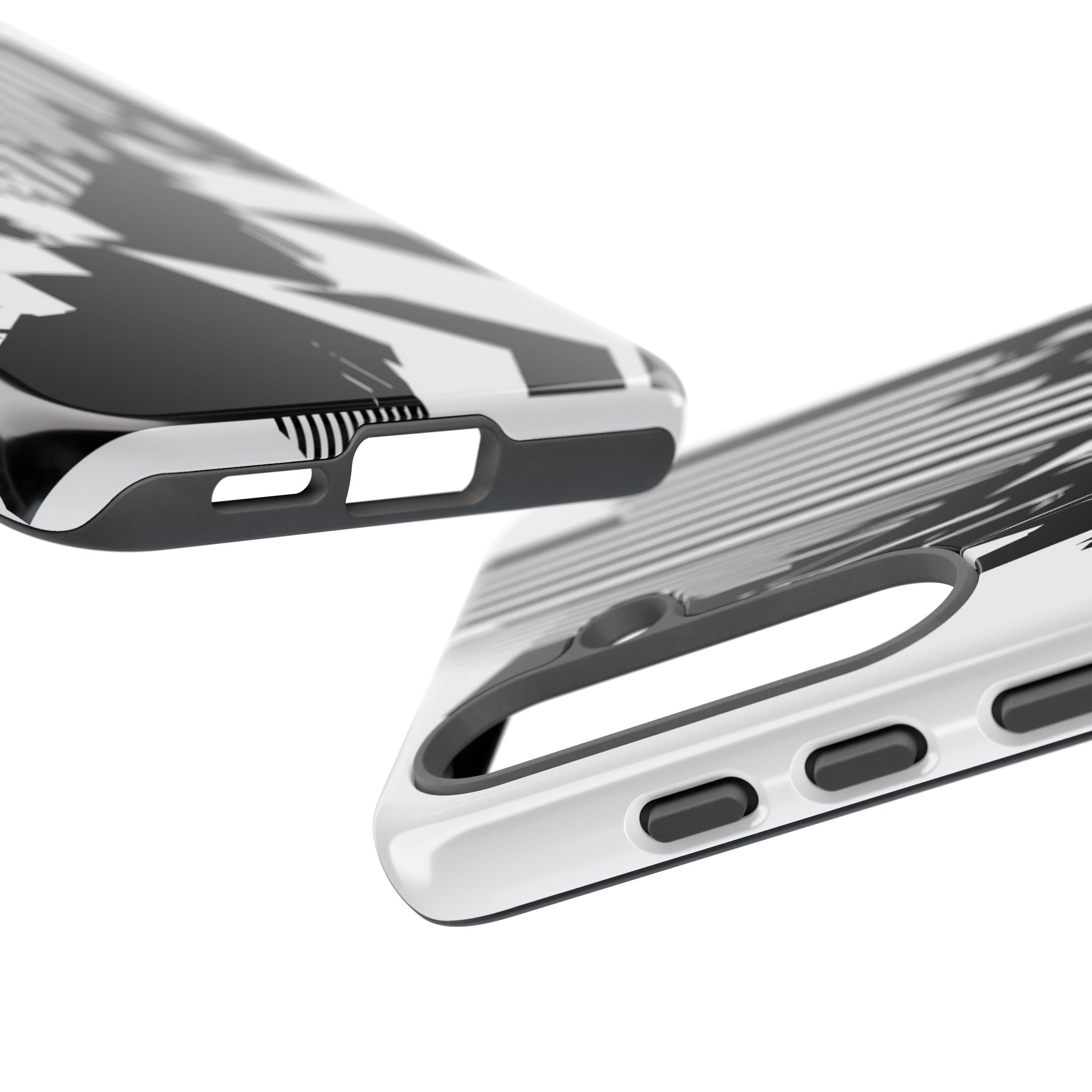 White Tough Phone Case for Samsung - Shattered Vector Spire
