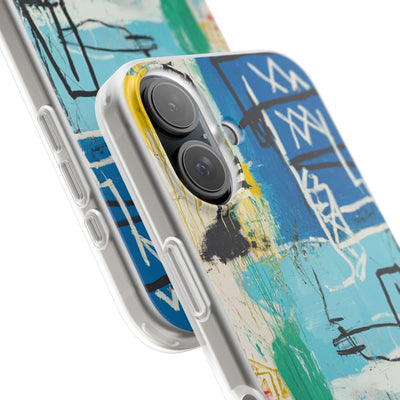 Azure Urban Scribble · Soft Phone Case for iPhone