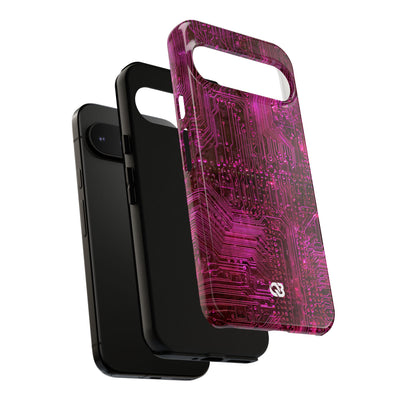 Magenta Circuit Trace · Tough Phone Case for Pixel ·  Pink