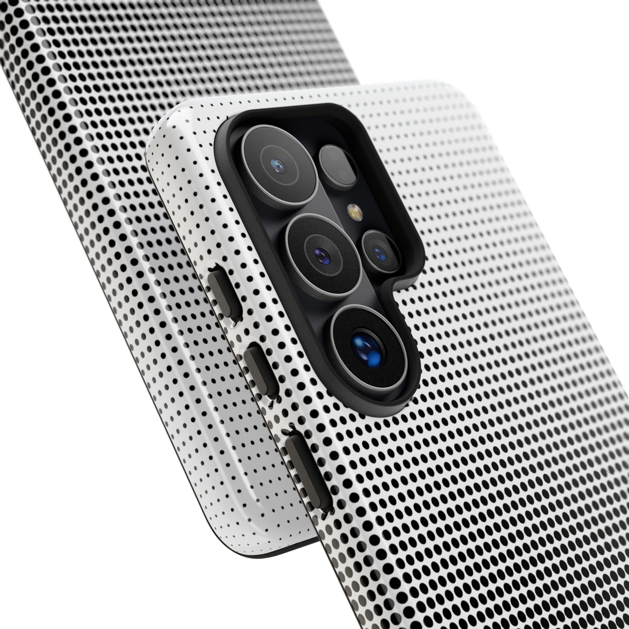 Black Tough Phone Case for Samsung - Obsidian Halftone Flux