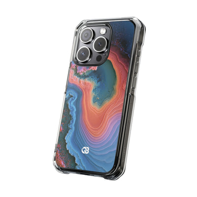 Luminous Resonance · Clear Impact Magnetic Phone Case for iPhone · Blue