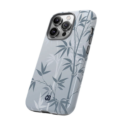 Misty Bamboo Grove · Tough Phone Case for iPhone · Blue
