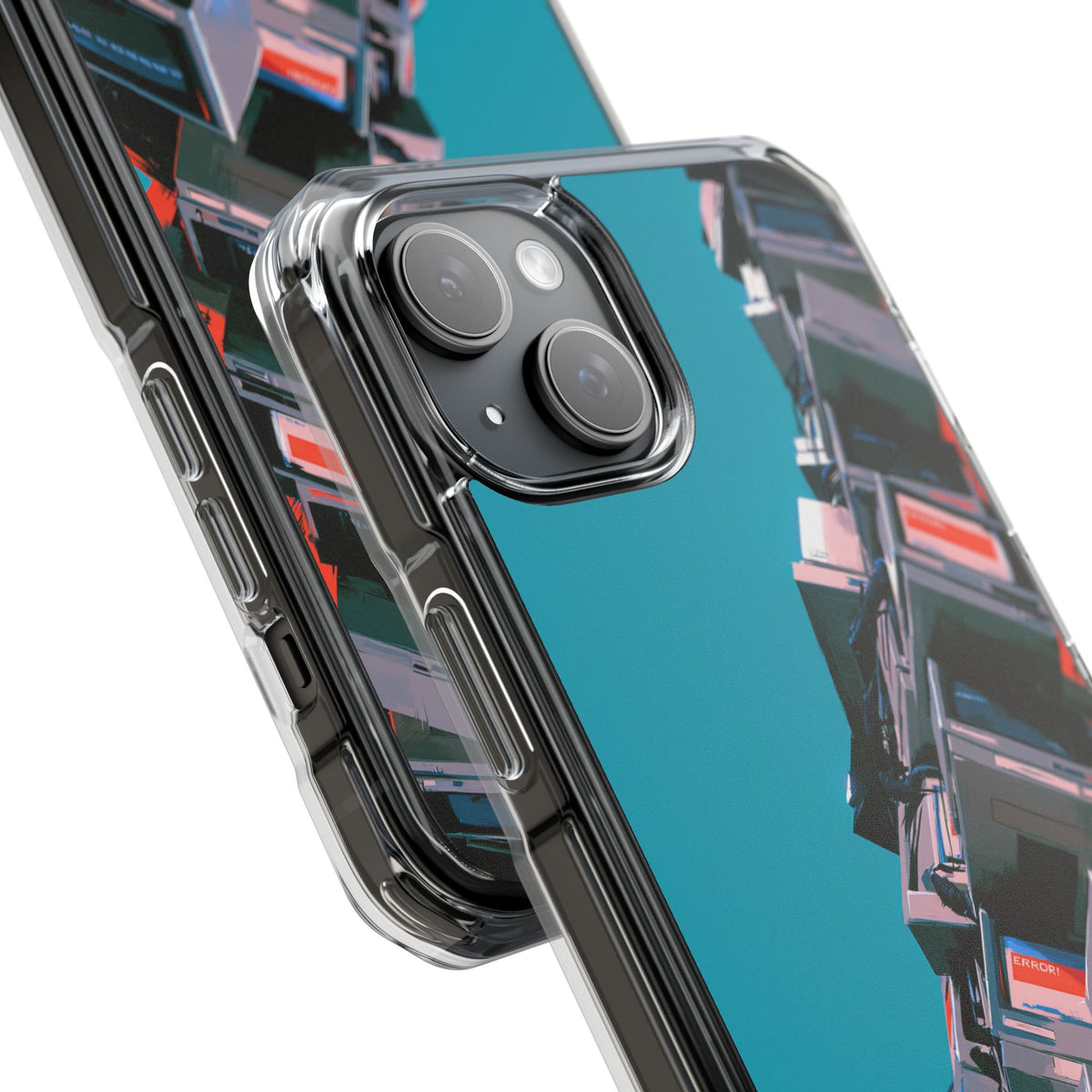 System Error Spire · Clear Impact Magnetic Phone Case for iPhone · Teal
